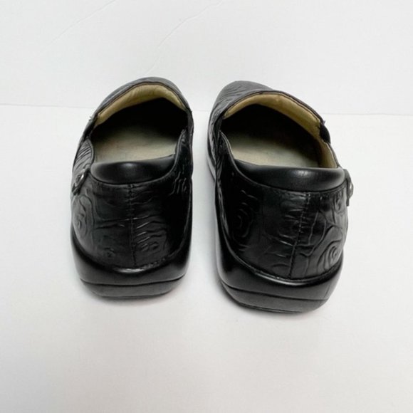 Alegria Debra Black Embossed Floral Rose Clogs US Size 9 - Picture 6 of 7